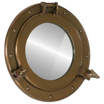 Espejo De Ojo De Buey De Pared Aluminio Y Vidrio Ø30 Cm Vidaxl
