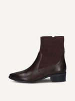caprice bootie brown made of leather and synthetic with block heel size 42