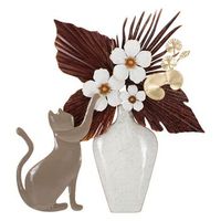 panel decorativo 3d jarron de metal multicolor 546x89x597 cm