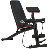 homcom banco musculacion banco de mancuernas plegable inclinable multifuncional para entrenamiento completo maquina de fitness negro   aosom espana