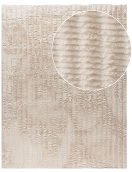 Alfombra de piel Arnia crema 60x100 cm
