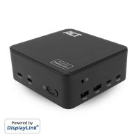 docking station usb-c 4k para 3 monitores act ac7148 displaylink