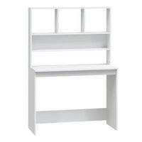 escritorio estantes madera contrachapada blanco 102x45x148 cm