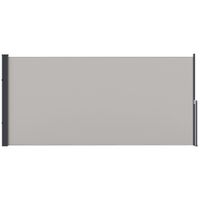 outsunny toldo lateral retractil pantalla enrollable mampara de privacidad impermeable y anti-uv protege la privacidad gris claro