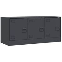 mueble para tv de acero gris antracita 99x39x44 cm vidaxl