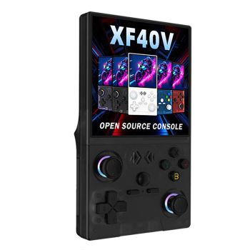 [128G] Consola de juegos portátil XF40V con pantalla IPS HD de 4 pulgadas, joysticks RGB RK3326, sistema Linux de código
