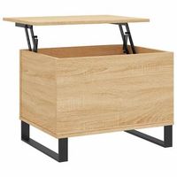mesa de cafe  mesa de centro madera contrachapada roble sonoma 60x445x45 cm