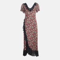 rixo clementina floral-print chiffon dress - uk 10