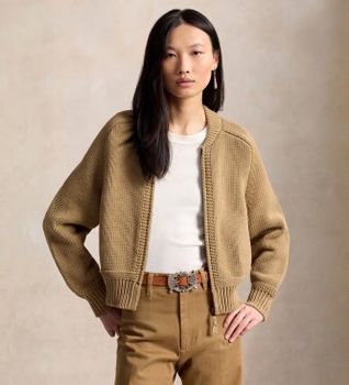 Polo Ralph Lauren para mujer. 211B17763001 Jersey de mezcla de algodón beige (L), Casual
