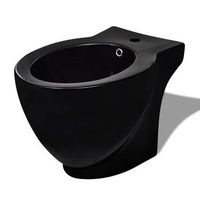 bidet redondo de ceramica negro vidaxl