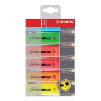 stabilo boss highlighters chisel tip 2-5mm line assorted 1 x pack of 6
