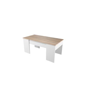 Mesa de centro con tapa elevable l100 cm - blanco