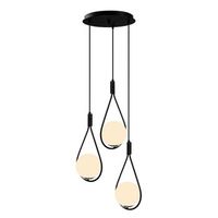 lampara de techo mudoni-mr-938 negro metal vidrio diametro 46x136 cm