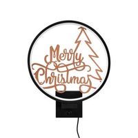 lampara de pared xmas18 cobre negro metal 30x36x10 cm
