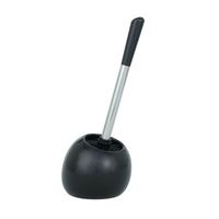 escobilla de bano con soporte ceramica wenko polaris 17x345x145cm negro