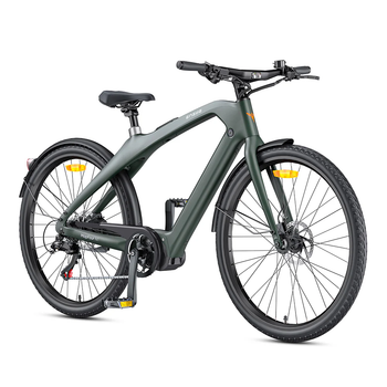 Bicicleta Eléctrica Urbana Engwe N1 Pro Ligera De Carbono Con Motor Central,verde