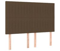 cabeceros 4 unidades tela marron oscuro 72x5x7888 cm alto