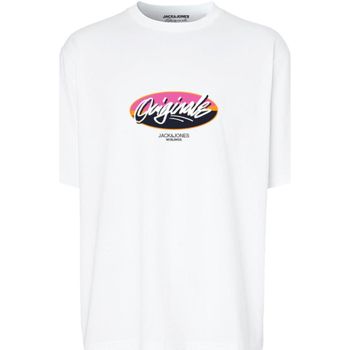 Jack & Jones Camiseta 12255650 JORTAMPA TEE SS CREW NECK 1 FST LN BRIGHT WHITE para hombre