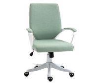vinsetto silla de oficina giratoria silla de escritorio basculante con reposabrazos y altura ajustable para dormitorio salon carga 120 kg 62x69x92-100 cm verde