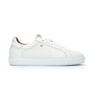 Martinelli para hombre. 1738-2950S Zapatillas de piel Hastings blanco (46), Plano, Cordones, Casual