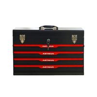 caja de herramientas - organizador con cajones - acero - negro 532x223x345cm