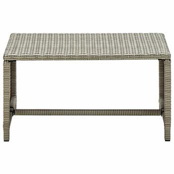 Mesa De Café - Mesa De Centro De Ratán Sintético Beige 70x40x38 Cm