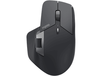 Ratón inalámbrico - Rapoo MT760MW, 2,4 GHz o Bluetooth, 4000 ppp, 10 Botones, Botones Programables, Negro