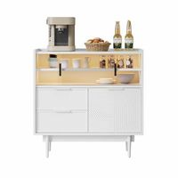 armario de bano 80 cm - con tira de luz puerta de cristal - blanco