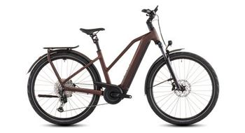 Bicicleta electrica de trekking cube kathmandu hybrid pro 800 trapeze shimano deore deore xt 12s 800 wh 700 mm sun glow red orange 2026
