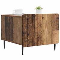 mesa de cafe  mesa de centro con cajon madera envejecida 49 x 50 x 42 cm