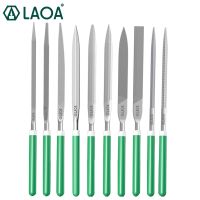 laoa 10 uds juegos de archivos lima plana de molienda de metal herramienta de lijado manual cuadrado redondo 5180mm