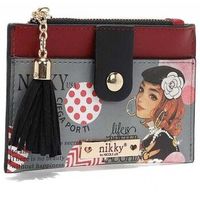nikky by nicole lee cartera porta tarjetas con cremallera ciega por ti para mujer