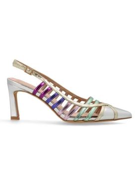 de AZAREY ZAPATO DESTALONADO COMBI PLATEADO
