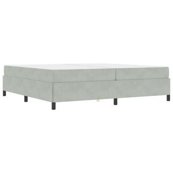 Estructura De Cama Gris Claro, Gris Y Blanco 200 X 200 Cm
