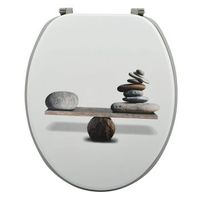asiento de wc mdf spirit bisagras inox blanco