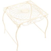 mesa de jardin zarina metal crema antiguo 45x49x46 cm clp