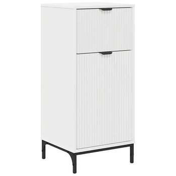 Gabinete De Baño 39,5 X 36 X 88 Cm Madera De Ingeniería, Metal Vidaxl