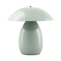 lampara de mesa moderna con pantalla de hierro una luz 30 cm forma de seta verde claro sigi