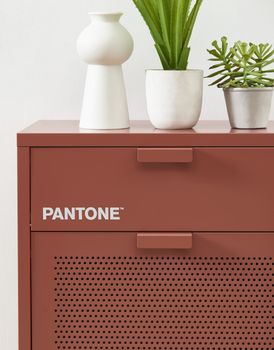 Mueble zapatero terracota metal 55cm