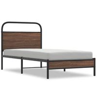 cama para adulto  cama individual  estructura de cama sin colchon 100x200 cm madera marron roble