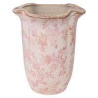 florero ondulado porcelana beigerosa