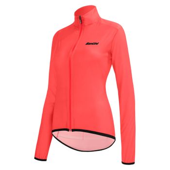 Santini Women's Nebula Puro Pocketable Wind Jacket - M - Granatina Pink