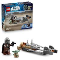 lego star wars la moto speeder del mandaloriano y grogu 75436 58 piezas