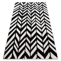 alfombra moderna mundo e0571 espina de pescado exterior beige  negro 120x170 cm