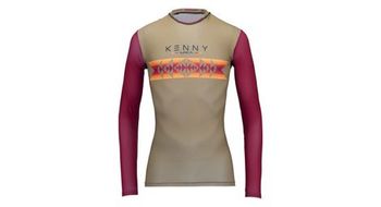 Maillot kenny charger mujer manga larga marron   rojo
