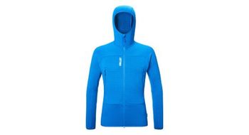 Sudadera polar millet fusion grid hoodie azul para hombre
