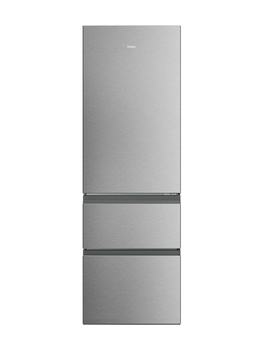 FRIGORIFICO COMBI HAIER HTR3618CNMG NOFROST C ALTO 185 CM APROX. ANCHO 59.5 CM APROX. TITANIO