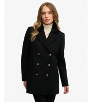 superdry para mujer w5012100a chaqueton double breasted negro s lana clasico