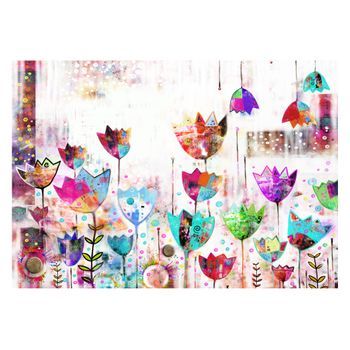 Papel Pintado 3d - Tulipanes Coloridos (200x140 Cm)