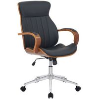 silla de oficina melilla simil cuero nogalnegro 68x63x100 cm clp
